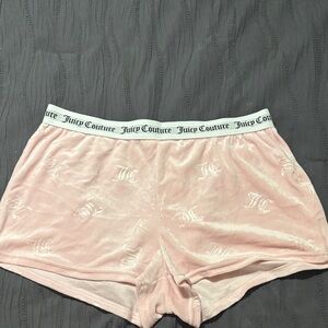 Juicy Couture Light Pink Velour Lounge Shorts